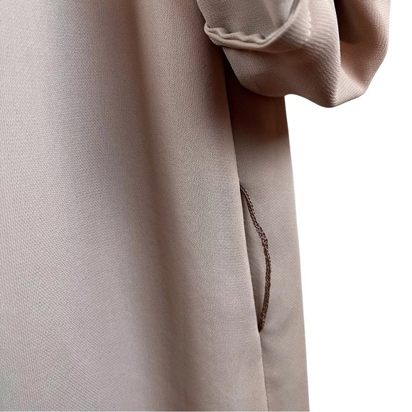 Max & Co Gray-Beige Buttoned 3/4 Tab Sleeve Shift Dress Career Casual Size 6 - Picture 5 of 11